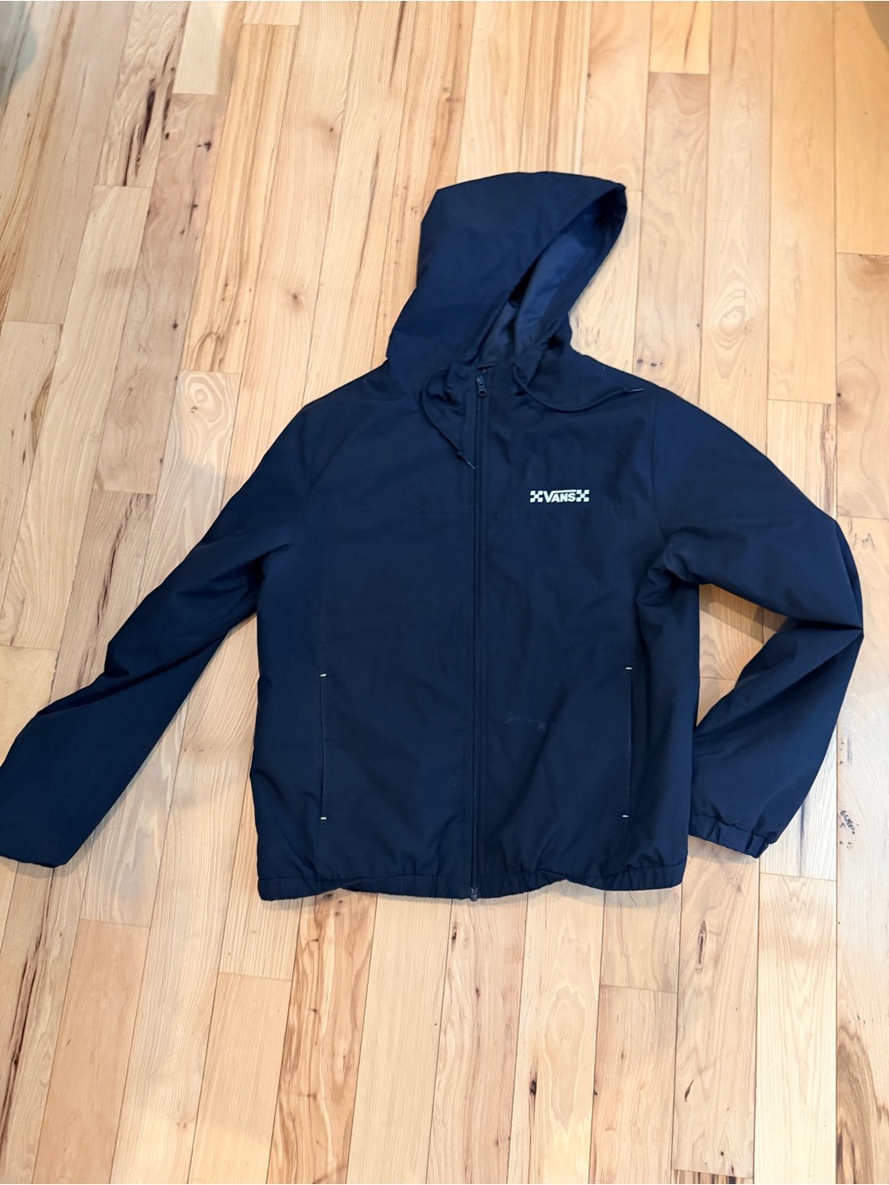 Vans women’s Black Hooded Windbreaker Jacket